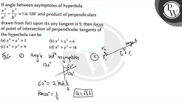 If angle between asymptotes of hyperbola \( \frac{x^{2}}{a^{2}}-\frac{y^{2}}{b^{2}}=1 \) is \( 1...
