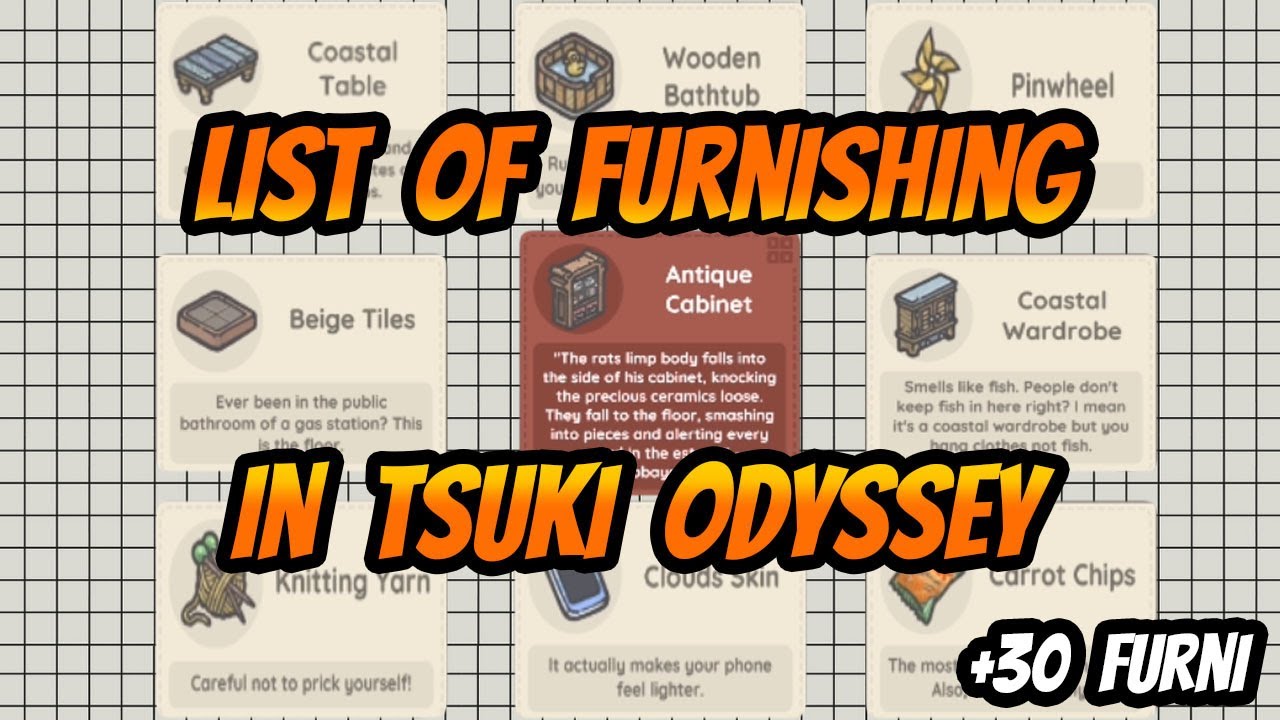 TSUKI'S ODYSSEY Furniture 1 YouTube