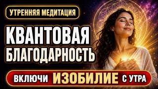 КВАНТОВАЯ БЛАГОДАРНОСТЬ 🌺 Утренняя Медитация на Изобилие, Которая Меняет День
