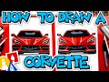 How To Draw A Corvette C8 2020 (Front View)