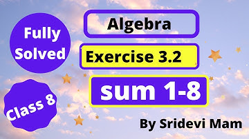 8th tn maths chapter 3 algebra exercise 3.2 fully solved 8th std full book new syllabus 8th