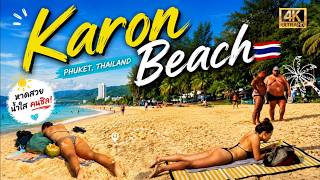Karon Beach L Phuket Thailand  2023  Walking Tour Karon Beach On Hight Season 4k