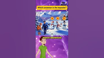 Which snowman is fake? #riddles #quiz #trending #riddlewithanswers #enigma #riddleoftheday #games