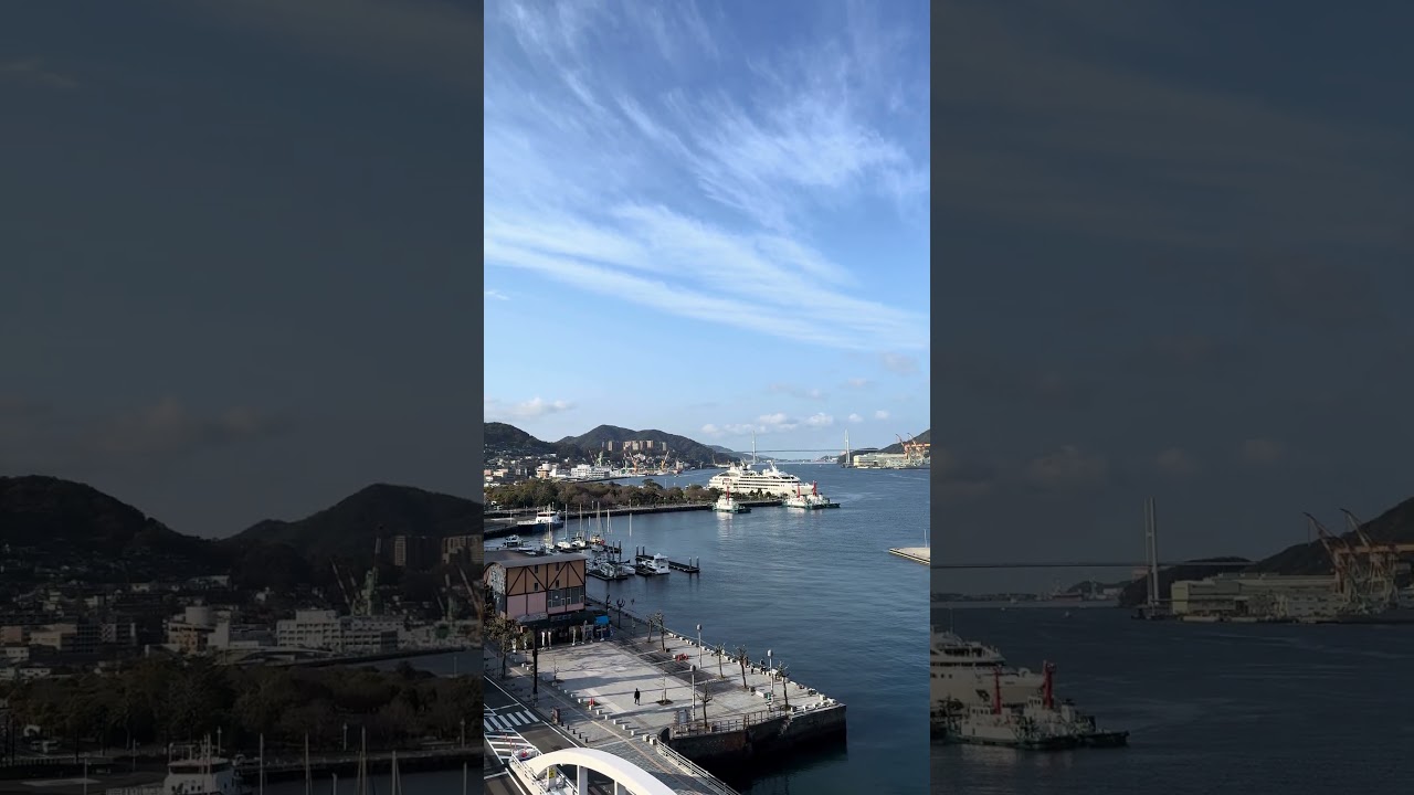 今日の長崎港/クルーズ船が見える朝