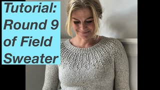 Knitting Tutorial: Round 9 of the Field Sweater by Camilla Vad  Mostly Knitting Podcast