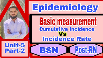 Basic Measurement (Epedmiology) [Unit-5/part-2] {Cumulative Incidence vs Incidence Rate}BSN/Post-RN