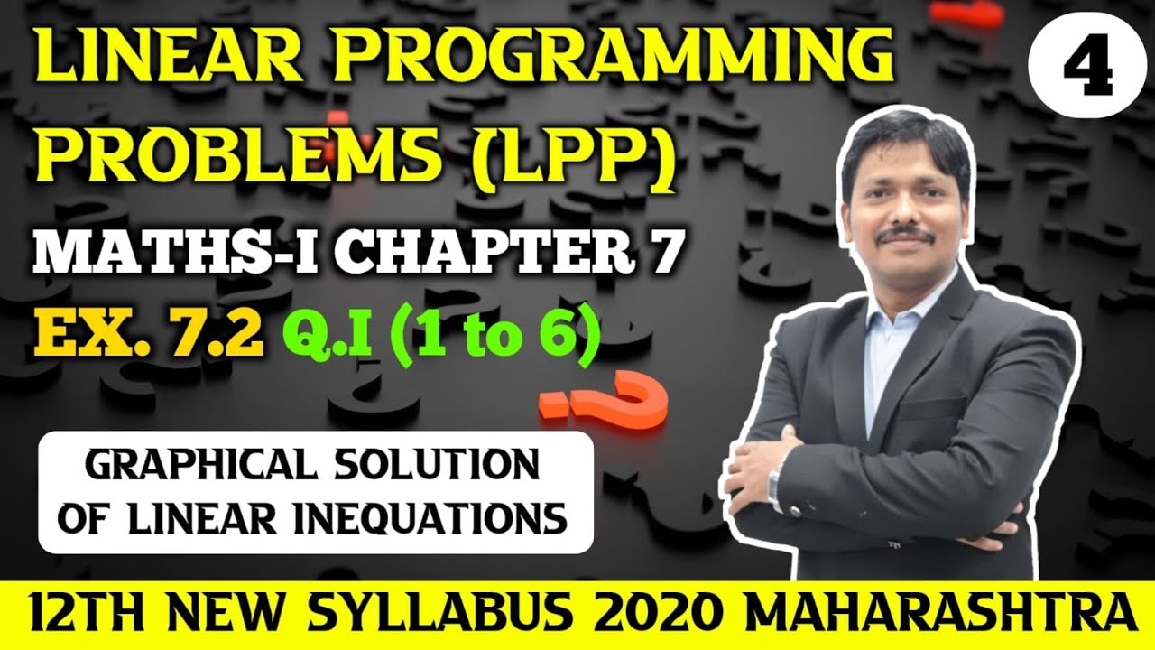 LPP Linear Programming Ex. 7.2 Part 4 | 12th Maths-I New Syllabus 2020 ...