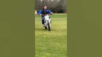 My dad decided to hop on a friends yz 85 today and it didn’t end well