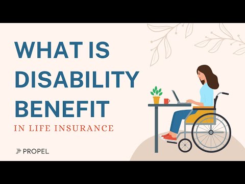 Understand DISABILITY BENEFIT in LIFE INSURANCE policies. - video from Propel Money