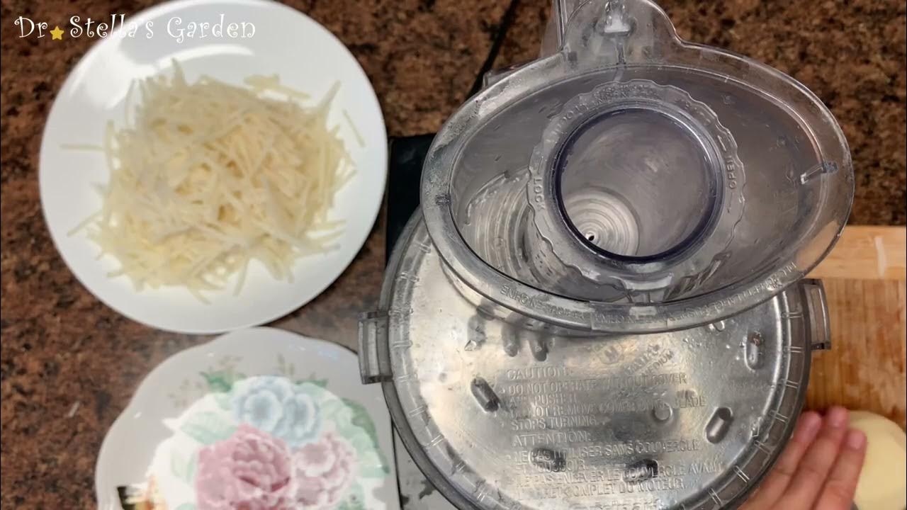 Shred potatoes with Cuisinart Food Processor in 2 different ways