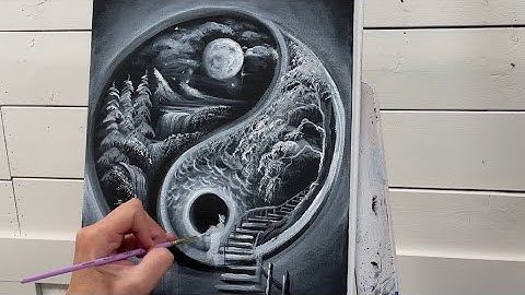 YIN AND YANG ☯️ PAINTING TUTORIAL In Acrylic