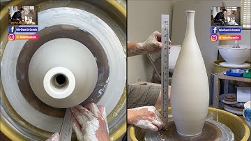 599. Throwing a 7 Lb 18" Thin-Necked Bottle with Hsin-Chuen Lin 林新春 細頸瓷瓶拉坯示範