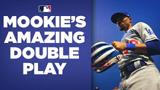 Mookie Betts GOES OFF! Smooth catch, dart home for CRAZY double play!