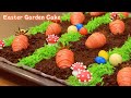 Easter Garden Cake Recipe复活节花园蛋糕食谱Moist Chocolate Cake with Coconut Oreo Strawberry 湿润巧克力蛋糕椰丝奥利奥草莓