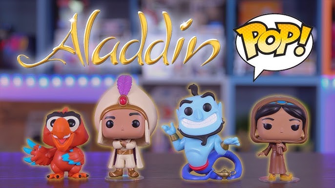 Funko POP! Disney Aladdin: Prince Ali, Jasmine in Disguise (Possible  Limited Chase Edition), Elephant Abu, Genie with Lamp (Collector's  Edition)