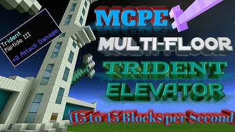 ☆Minecraft PE☆ Multi-Floor Trident Elevator -tutorial- | Protean Gekkouga 658