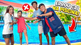 ERROU A PERGUNTA CAÍ NA PISCINA DESAFIO (FT ESTEVÃO,GABRIEL,E A PRIMA CHATA DA JESSICA