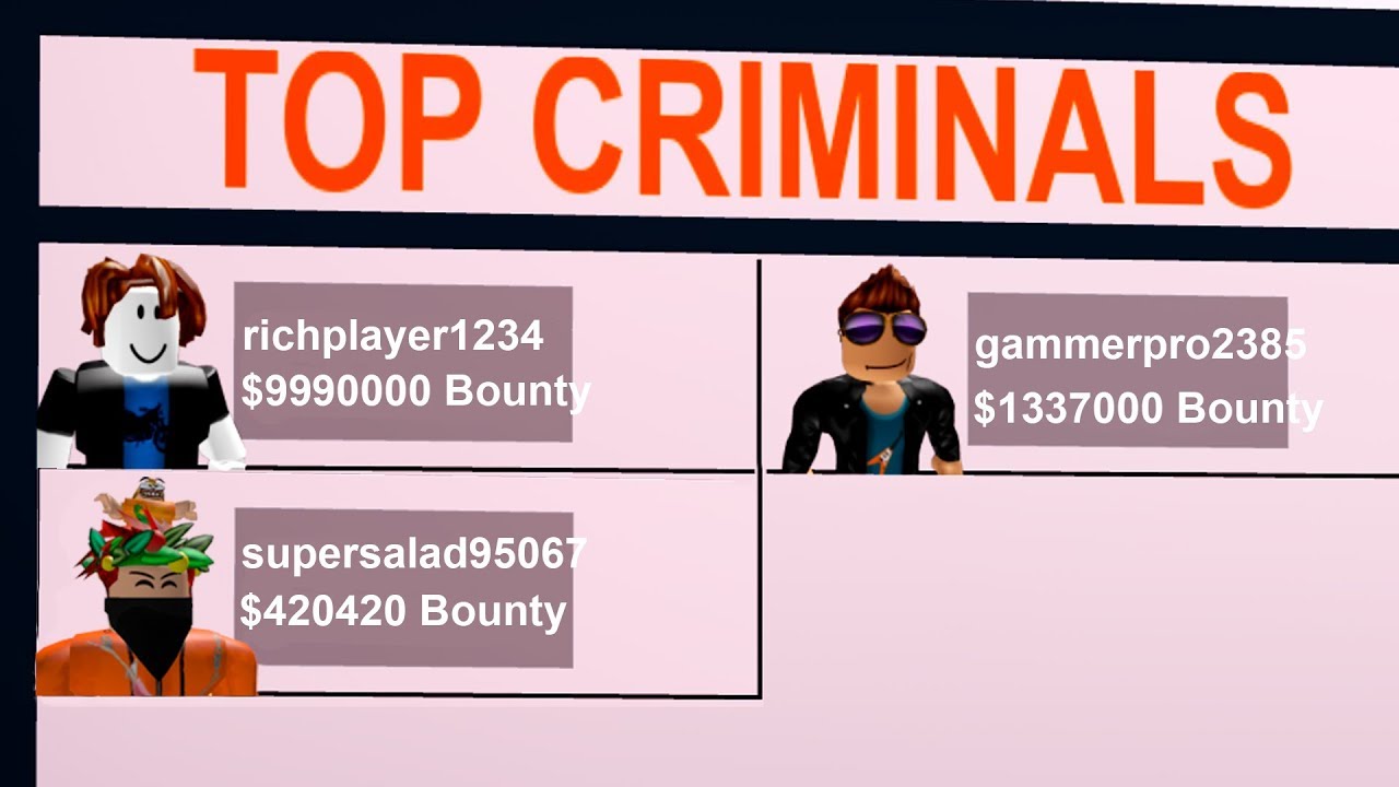 Richest Jailbreak Players Get How Much Bounty Roblox Jailbreak - richest player ever in roblox jailbreak youtube