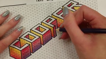 Isometric Lettering Timelapse - Drawing 3D Letters