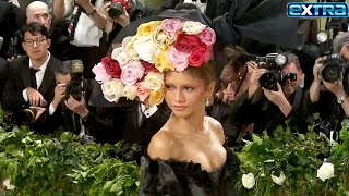 Zendaya Wows in SECOND Met Gala Look with Giant Train &amp; Floral Headpiece