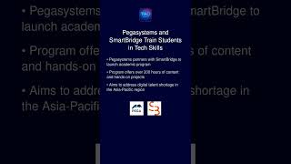 Pega partners with SmartBridge for AI &amp; low-code training in India #Pega #AIskills