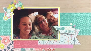 Two Page Scrapbook Layout Process Video Using Only 6x8 Paper Pad: Eat Dessert First