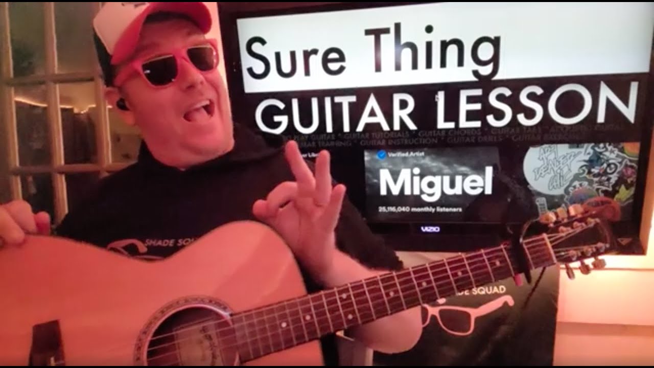 How To Play Sure Thing Miguel Guitar Tutorial (Beginner Lesson