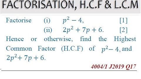 Factorisation |HCF and LCM Revision @mathszoneafricanmotives