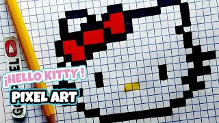 Tutorial  Como Dibujar a Hello Kitty Kawaii en ( Pixel art ) Paso a Paso Facil | How to draw