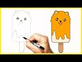 How to Draw a Cute Ice Cream Dog