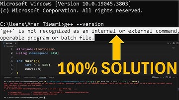 g++ is not recognized as an internal or external command