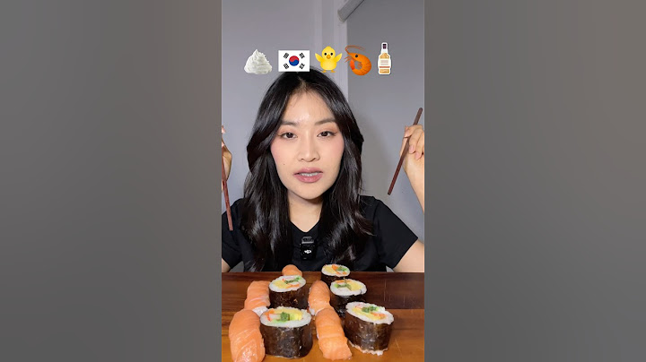 กินซูชิกับซอส 5 แบบ #asmr #mukbang #sushi #food