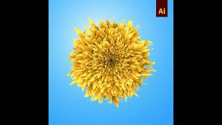 Create a flower with blend tool in Adobe Illustrator