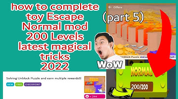 How to complete Fast toy Escape Normal mod 200 Level latest tricks 2022