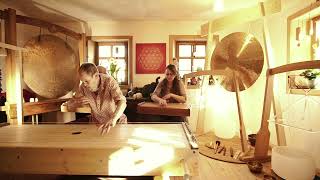 Two monochords and sound couch