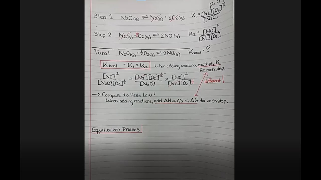 Equilibrium - 3. Combining K Values