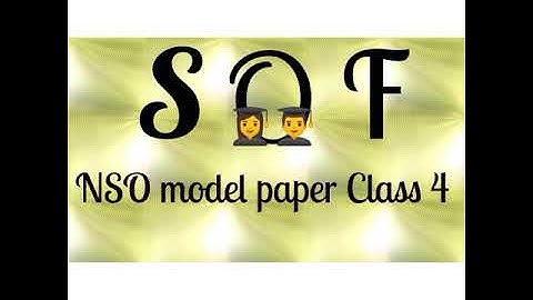 SOF -NSO model paper for class 4 part 1- logical reasoning ☺