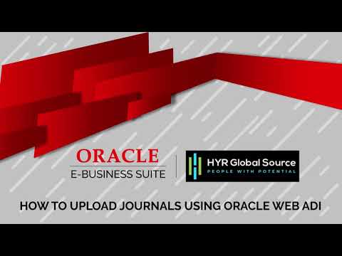 Oracle EBS - How to Upload Journals using Oracle Web ADI