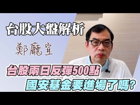 台股兩日反彈500點 國安基金要進場了嗎?【20220710】鄭廳宜台股大盤分析📈國安基金#護盤#金管會禁空