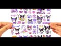 12 Minutes satisfying with Sanrio Kuromi Decorating Sticker Book 💜🖤 #sanrio#kuromi #diy #toys
