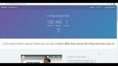 Typing Speed 103wpm with 100% accuracy on LiveChat typing