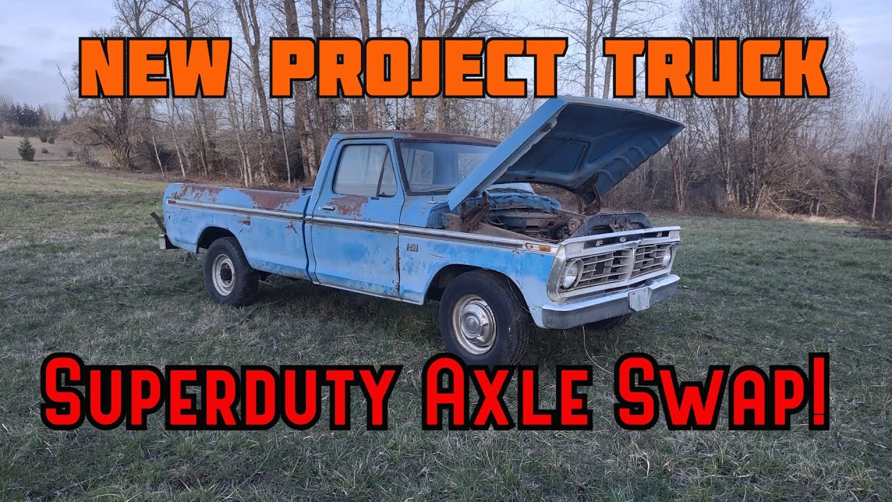 74 Ford Dentside Superduty Axle Swap Pt1 - YouTube