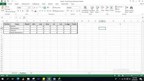 Excel League Table Calculator