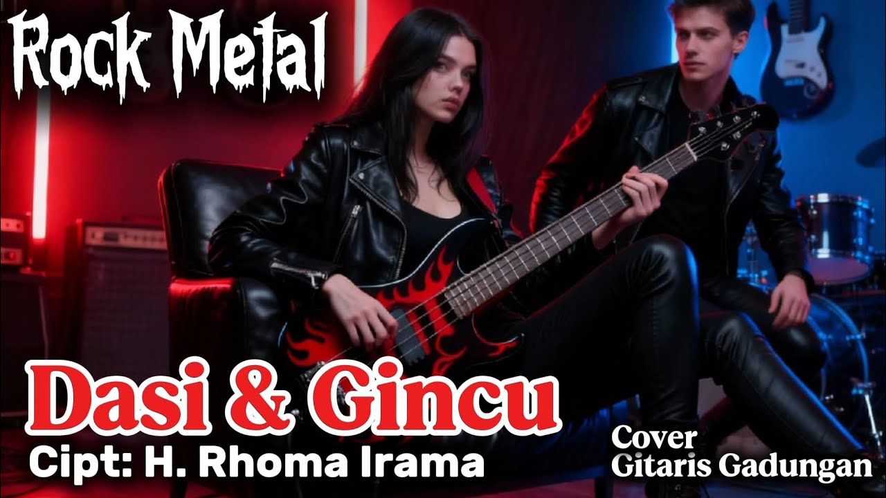 DASI DAN GINCU - RHOMA IRAMA VERSI ROCK METAL | COVER AI | GITARIS GADUNGAN 