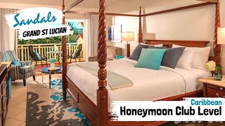 Caribbean Honeymoon Club Level HC | Sandals Grand St Lucian | Full Walkthrough Room Tour & Review 4K