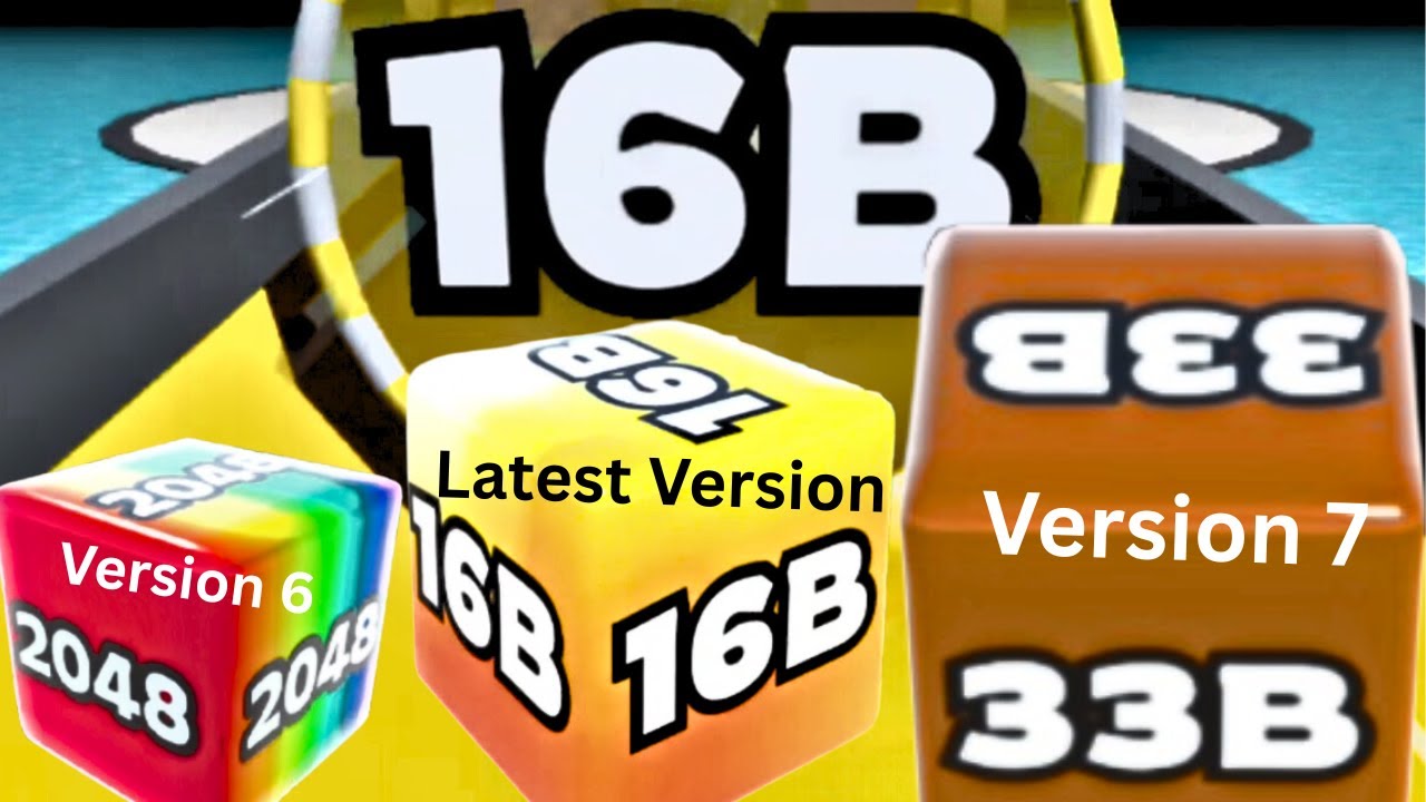 Jelly Tube Run 2047 2048 [2048 vs 16B vs 33B] Old Version vs Latest #ballgamezone