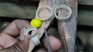 How to make silver 2 ring ! Silver toe ring design 2024