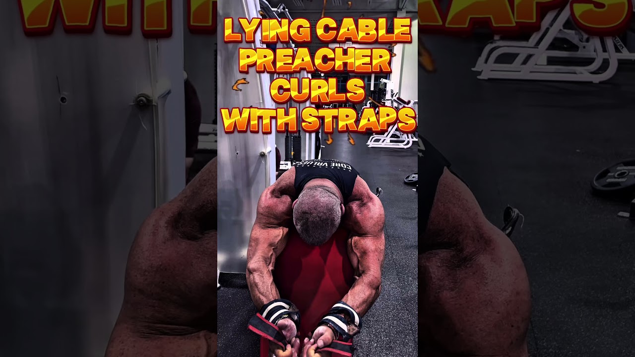 LYING CABLE PREACHER CURLS FOR BICEPS #BICEPS #workout #exercise #preachercurls #workouttips
