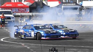 2016 D1 東京 シンクロドリフト チームD-MAX同カラーの2台がキレイな演技を披露！！