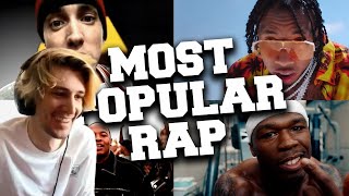 xQc reacts to Top 100 Most Viewed Rap Songs Of All Time